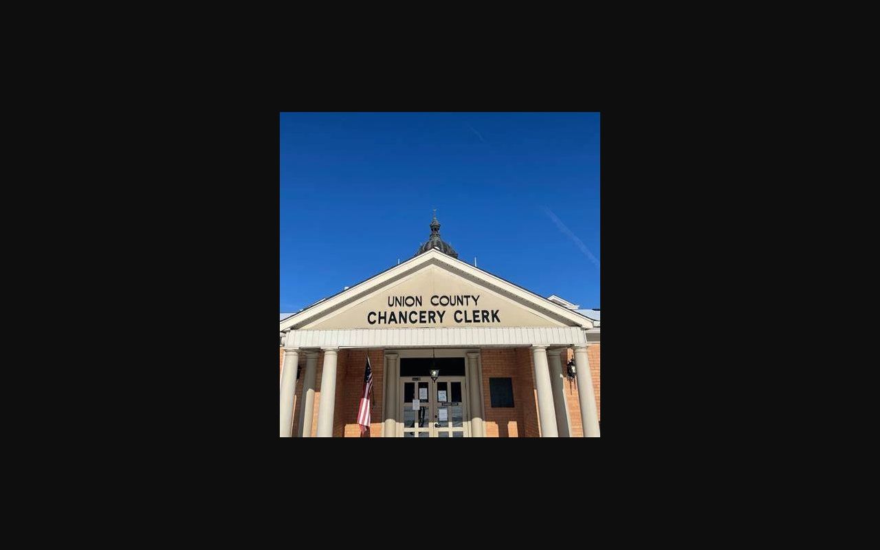 Union County Chancery Clerk courthouse entrance shown on the records portal
