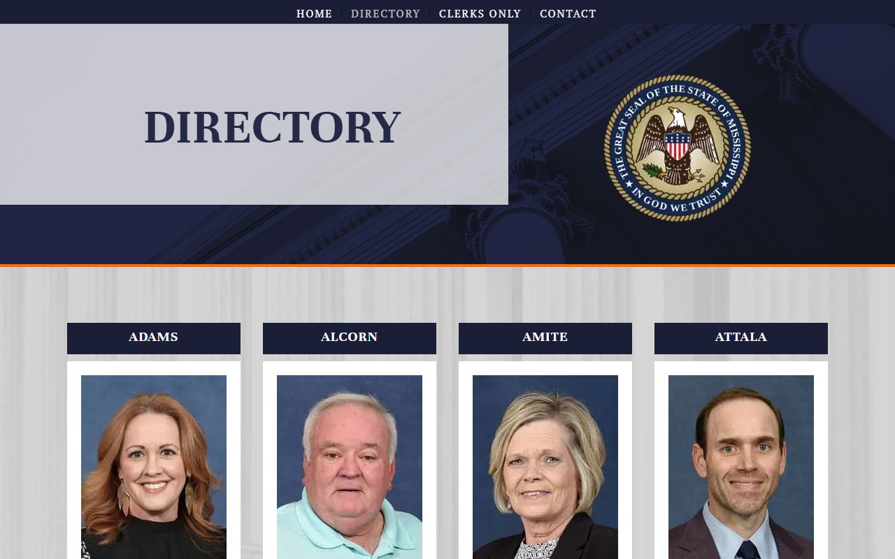 Union County Chancery Clerk listing in the Mississippi Chancery Clerks Association directory