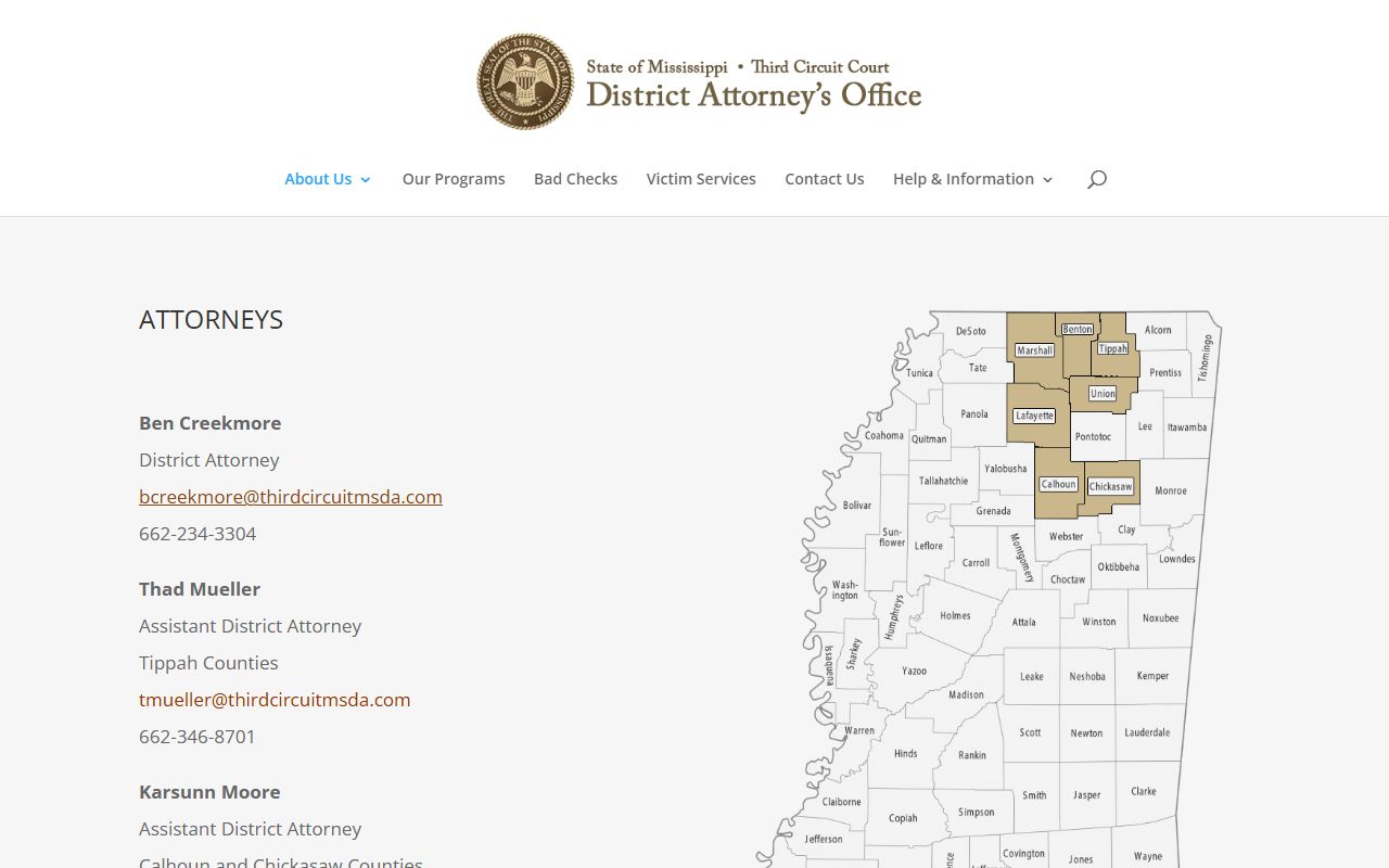 Union County court charge records and the Third Circuit DA attorney profiles page