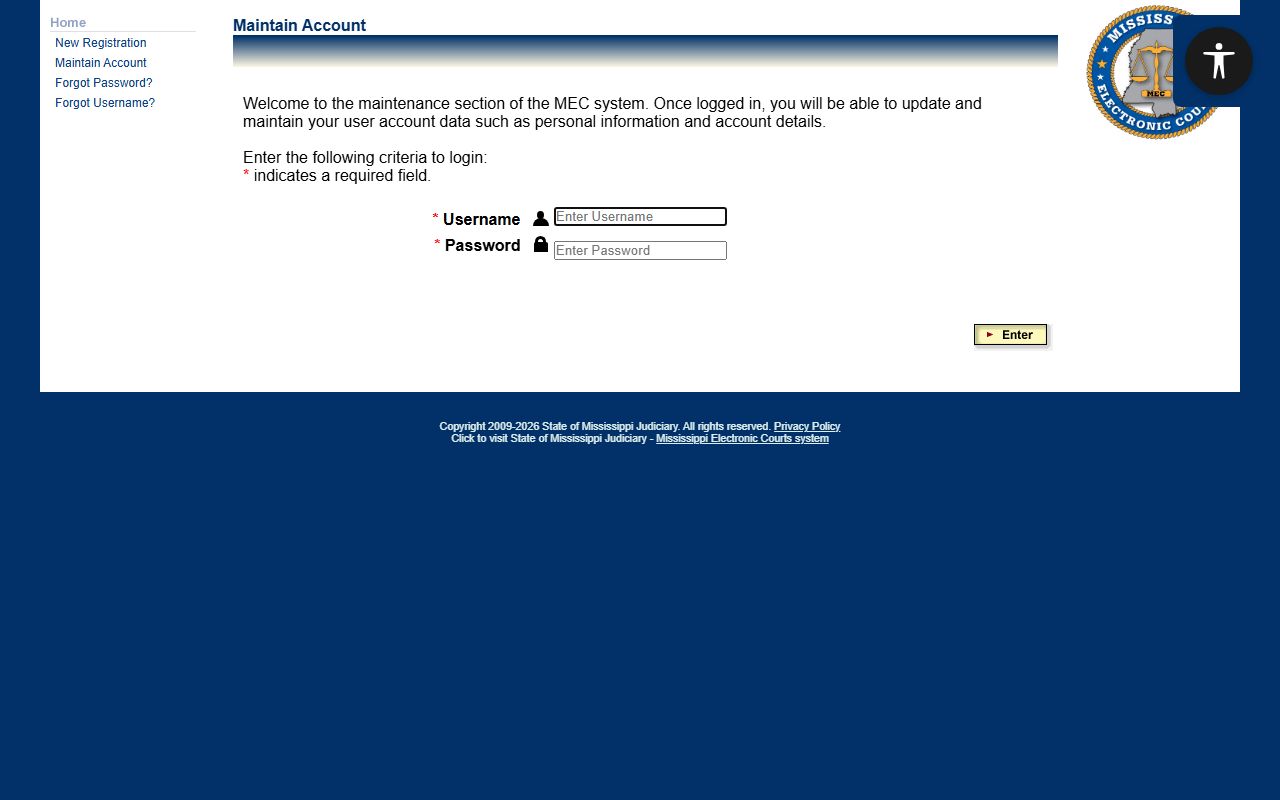 Union County court records access through PAMEC online registration