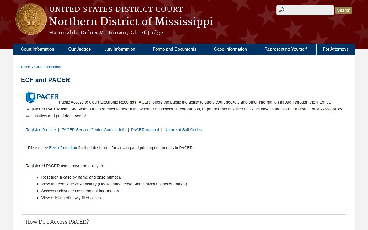 Union County probate records and the Northern District ECF and PACER page