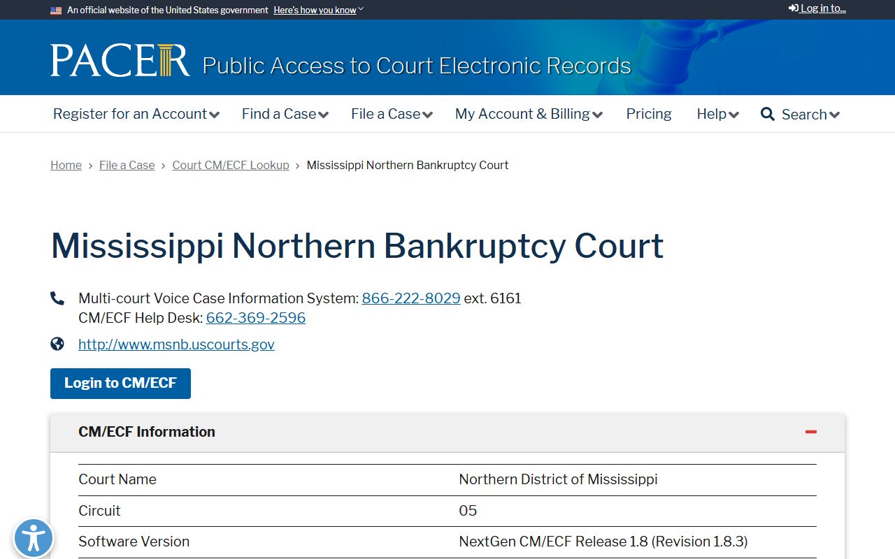 Union County warrant records and the PACER lookup for the Mississippi Northern Bankruptcy Court